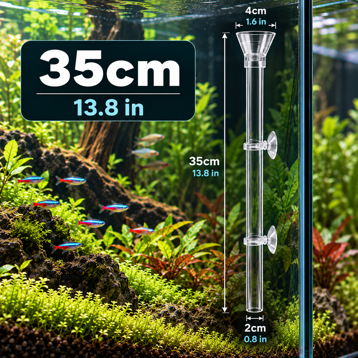 Acrylic Aquarium Feeding Tube & Dish