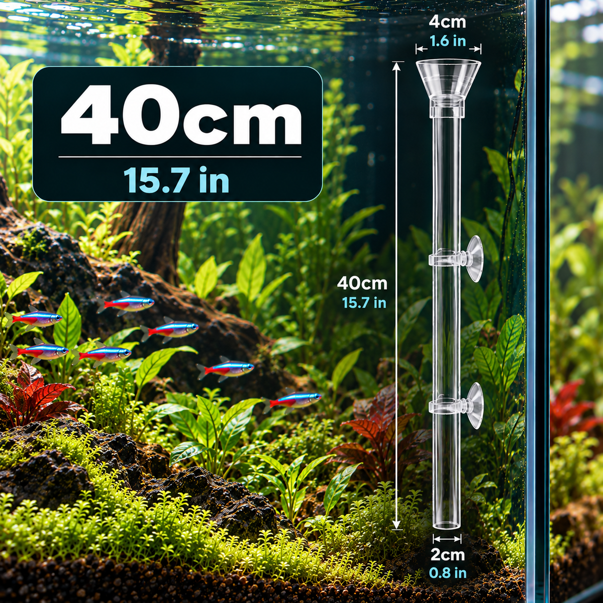 Acrylic Aquarium Feeding Tube & Dish