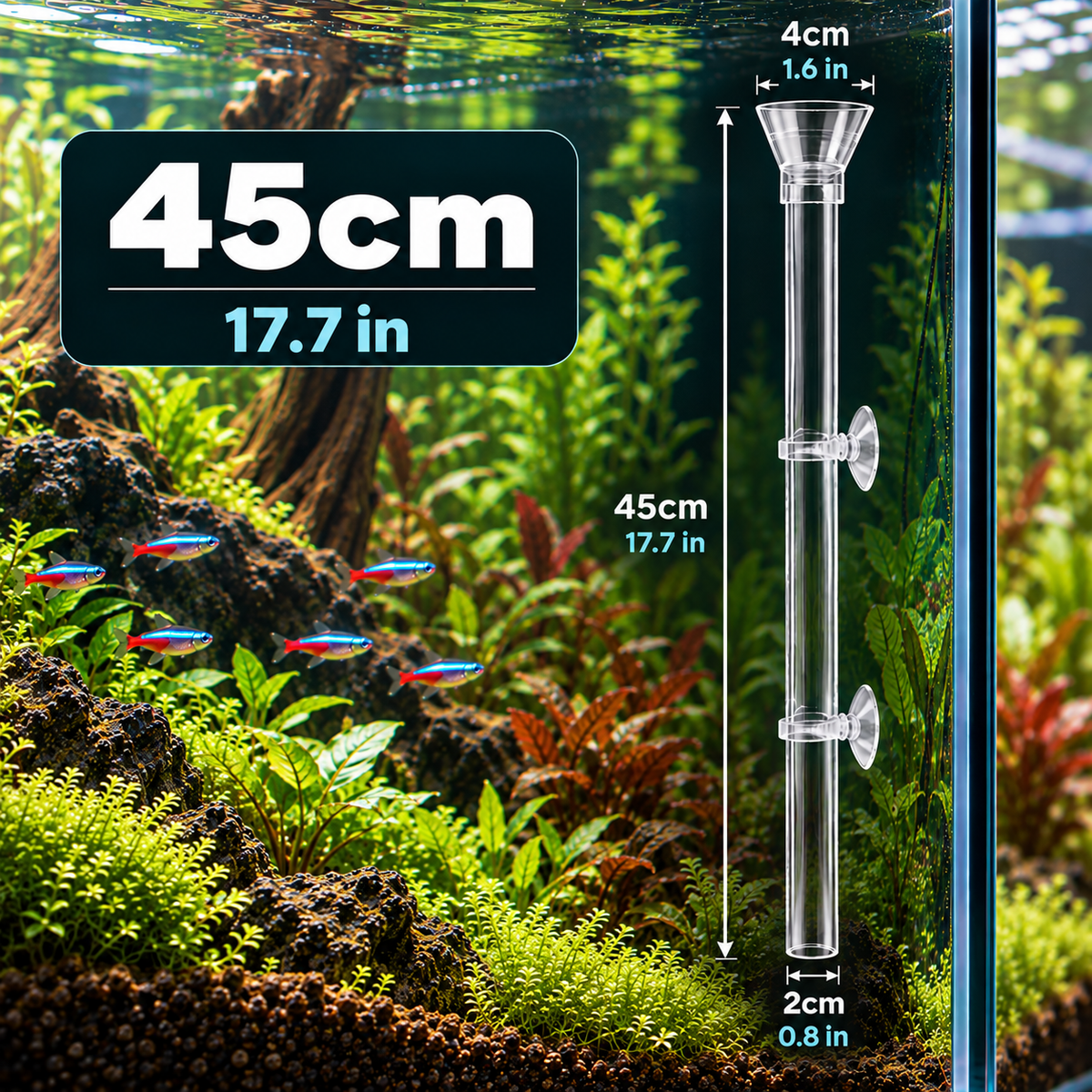 Acrylic Aquarium Feeding Tube & Dish