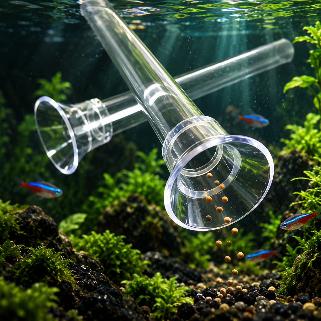 Acrylic Aquarium Feeding Tube & Dish