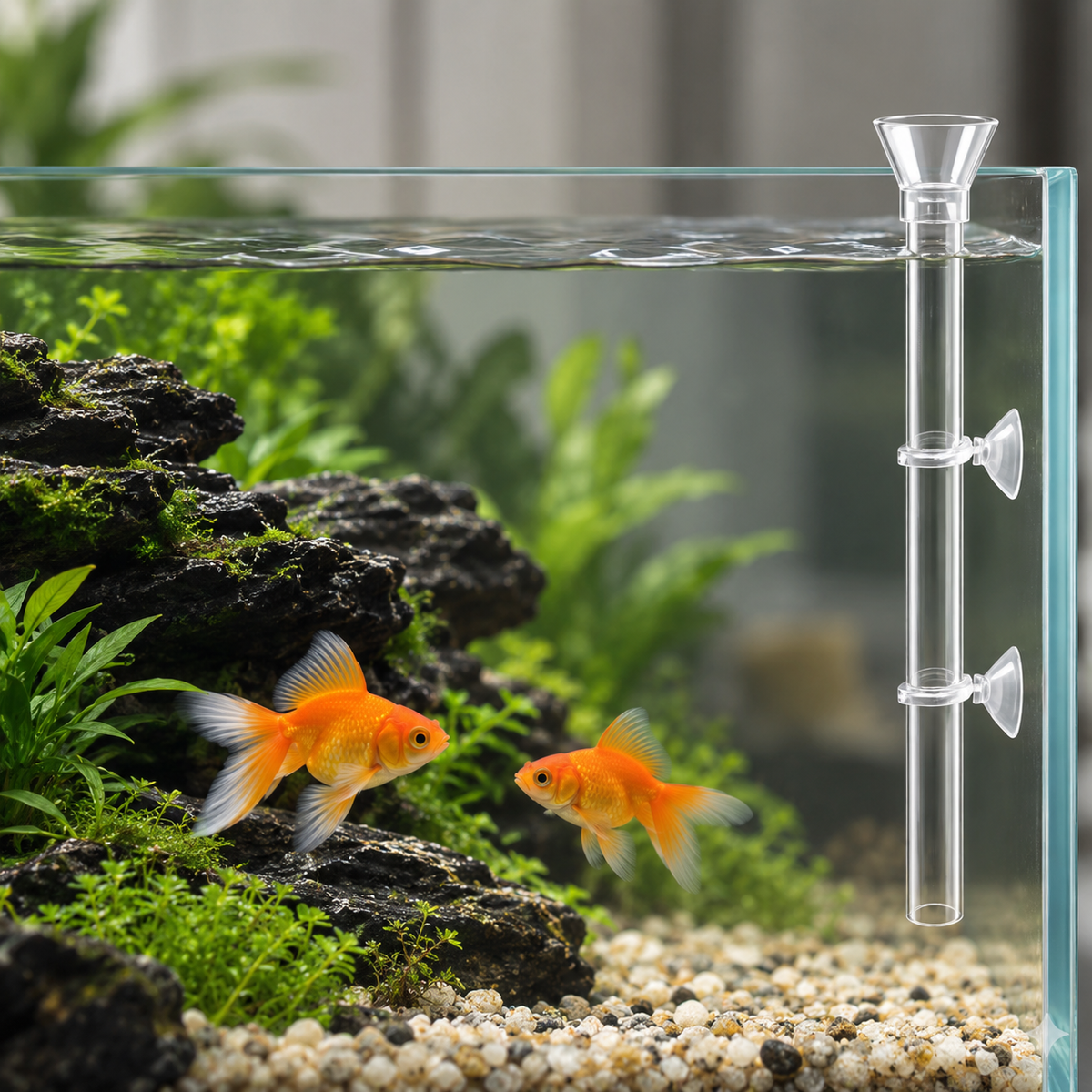 Acrylic Aquarium Feeding Tube & Dish