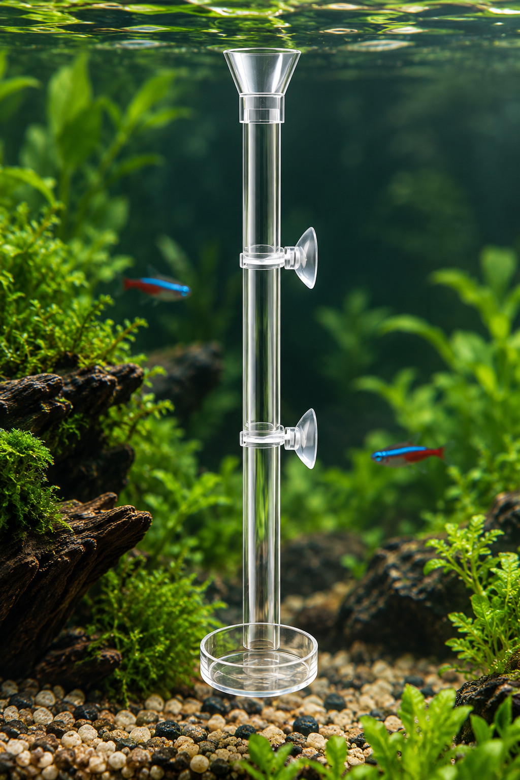 Acrylic Aquarium Feeding Tube & Dish