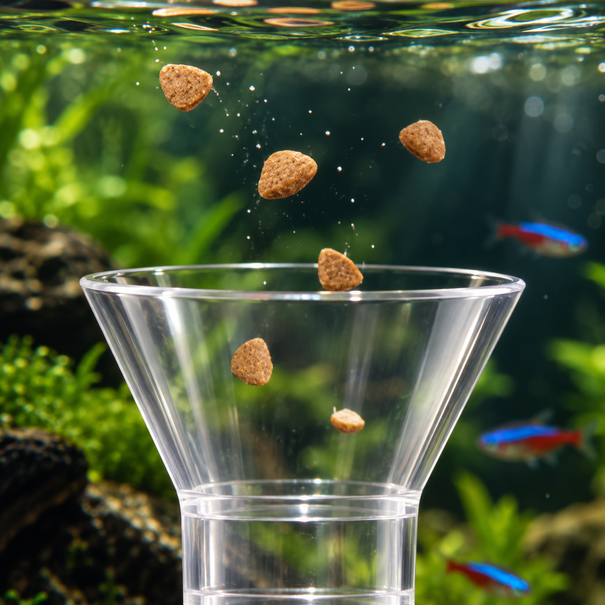 Acrylic Aquarium Feeding Tube & Dish