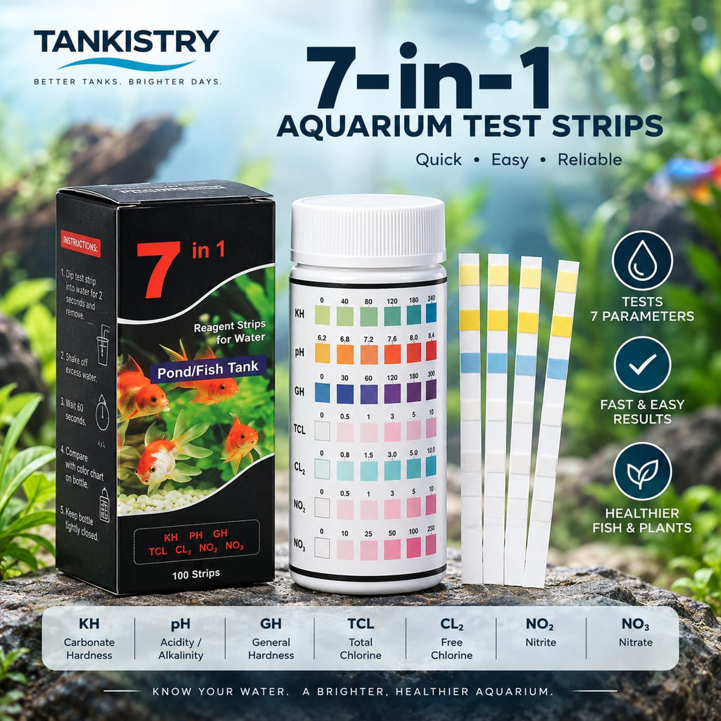 7-in-1 Aquarium Test Strips - 100 Strips