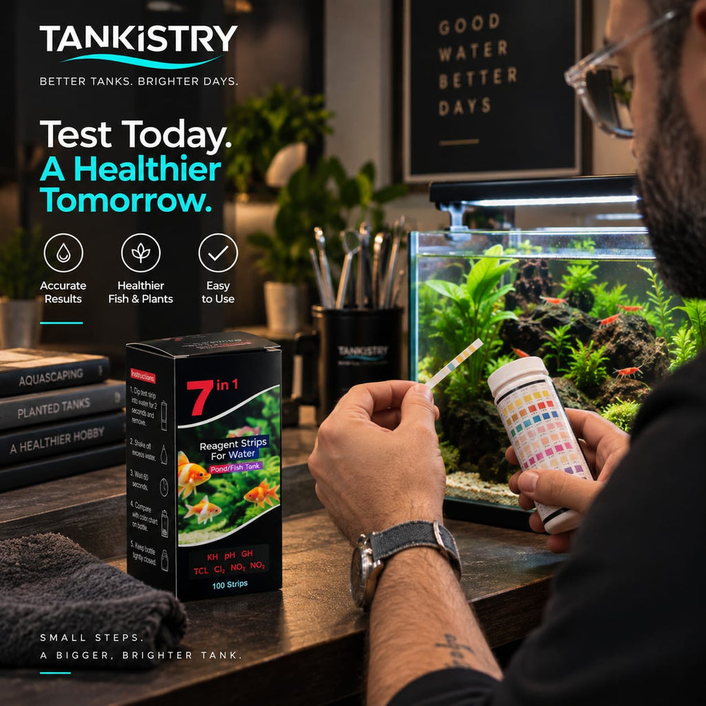 7-in-1 Aquarium Test Strips - 100 Strips