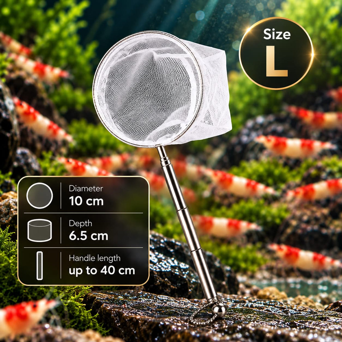 Premium Fine Mesh Shrimp Net