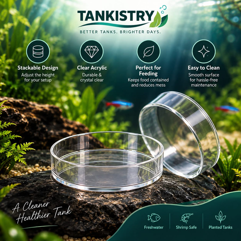 Clear Aquarium Feeding Dish